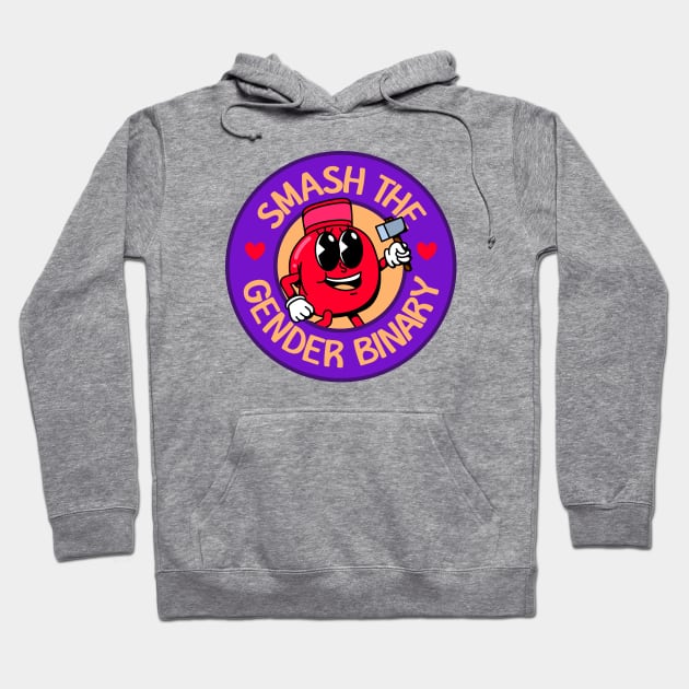 Smash The Gender Binary - Rid Gender Rolls Hoodie by Football from the Left